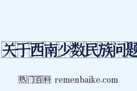 关于西南少数民族问题是什么意思的图片